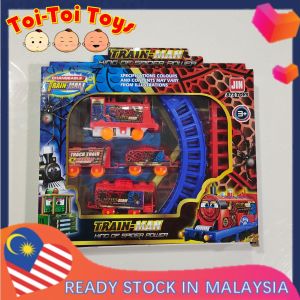Toi-Toi Toys Electric Train Track Railway DIY Assembled Toys Fun Rail Set Car Kids Children Birthday Gift for Boy Train toys for kid Mainan Elektronik Keretapi Kanak budak