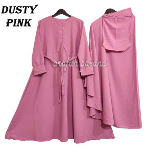 COD TERLARIS GAMIS POLOS SET HIJAB PLUS CADAR BAHAN WOLFIS