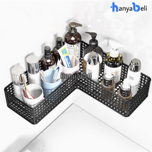 Rak Sudut Kamar Mandi Tempel Dinding Rak Kamar Mandi Gantung Tanpa Bor Rak Toilet Kamar Mandi Rak Sabun Shampo