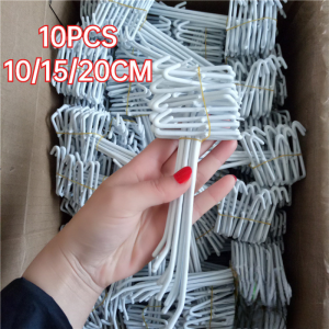 10Pcs White Screen Hook Store Screen Hanging Sachet Rack Metal Coated Wire Hook Home Storage Hook