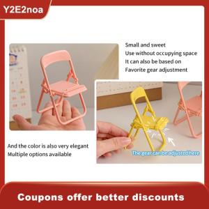 【Y2E2noa】 Mini Chair Shape Mobile Phone Stand Portable Cute Colorful Adjustable Folding Stool Lazy Phone Desktop Holder For Cell Phone