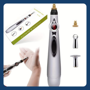 ปากกานวดไฟฟ้าพร้อมปรับได้ 9 การตั้งค่า เครื่องนวดแบบพกพาแบบมัลติฟังก์ชั่นพร้อมจอแสดงผลดิจิตอล หัวนวดหลายหัวสำหรับหลังเอวและขา แบตเตอรี่ขับเคลื่อนไม่รวมแบตเตอรี่ แรงดันไฟฟ้าที่ใช้งาน≤36V