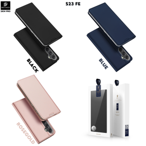DUX DUCIS SKIN PRO Flip Case Samsung Galaxy S26 Ultra Plus S25 Edge Ultra Plus S24 FE S24 Ultra S21 FE 5G / Ultra / Plus Magnetic Leather Flip Stand Card Slot Holder Shockproof Bumper Phone Case Cover Casing