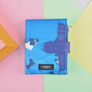 Robin Woolly Blue - Dompet wanita lipat dompet pria cardholder donpet kartu koin simple Dinamican Supply
