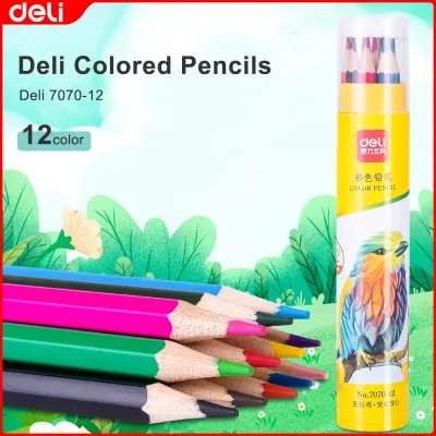 Deli 12/24/36 Color Hexagonal Pole Colored Pencils Lead 7070-12 7070-24 7070-36