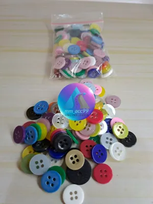 Kancing Baju Gepeng - Kancing Baju Diameter 11mm isi 144pcs 4 Lobang