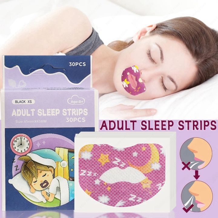 30Pcs Sleep Strips Mouth Tape Nose Sleeping Less Mouth Breathing Anti ...