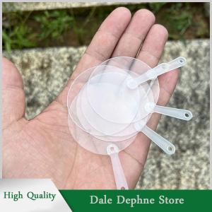 [Dale Dephne] 50Pcs 5cm Cute Mini Transparent Blank Fan Child Kids DIY Art Fan Wedding Birthday Party Favors Girlfriend Boyfriend Ideas Gift