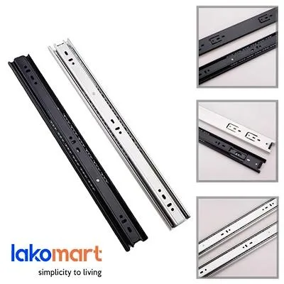 Side Mount Ball Bearing Drawer Slide Home Decor DIY Full Extension 1 pair per order BLACK ZINC Colour