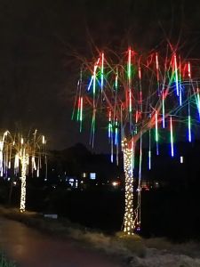 Hari Raya Lights Solar Lights 5M 10Tubes Fairy Lights Outdoor Led Meteor Shower Rain Light For Ramadan Hari Raya Decoration