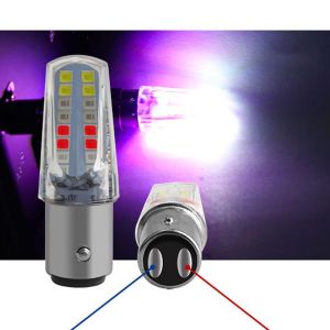 1157 LED Brake Light Strobe Flashing BAY15D P21/5W 1157 Double Contact Led Bulb For Car And Motorcycle Red White Yellow RGB Motor Tail Daytime Running Light Projector Lamp