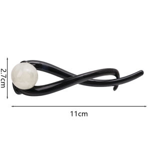 Retro Hairpin Bead Twisted Clip Hair Clip Hair Styling Tool Line Grab Clip Frog Buckle Hair Accessories Ponytail Clips Back Head