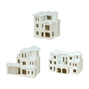 N Scale 1:500 Villas Outland Model Modern House Sand Table Scene Building Model Garden Microlandscape Ornament Decors