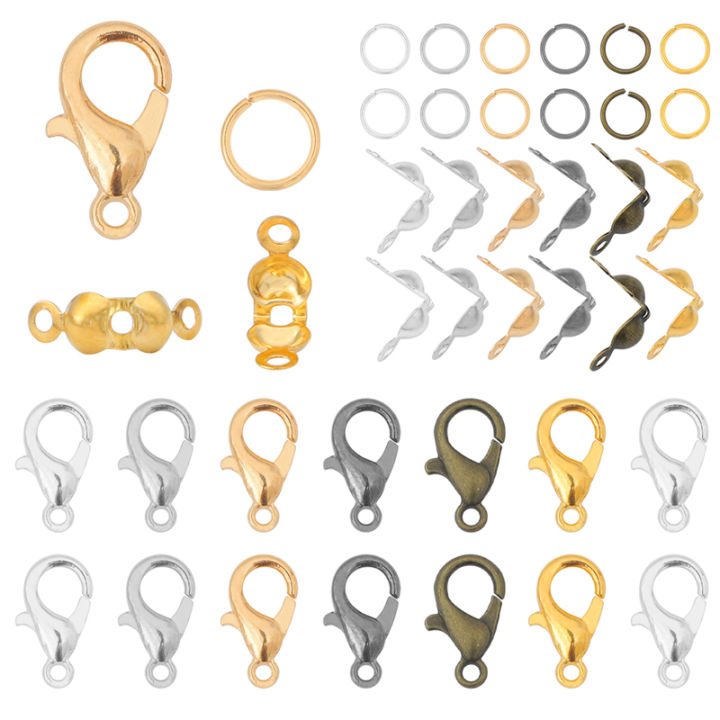 80Pcs Jewelry Making Kits Lobster Clasp Open Jump Rings End Crimps Beads  Sets for DIY Handmade Bracelet Necklace Findings Accessories Lazada PH