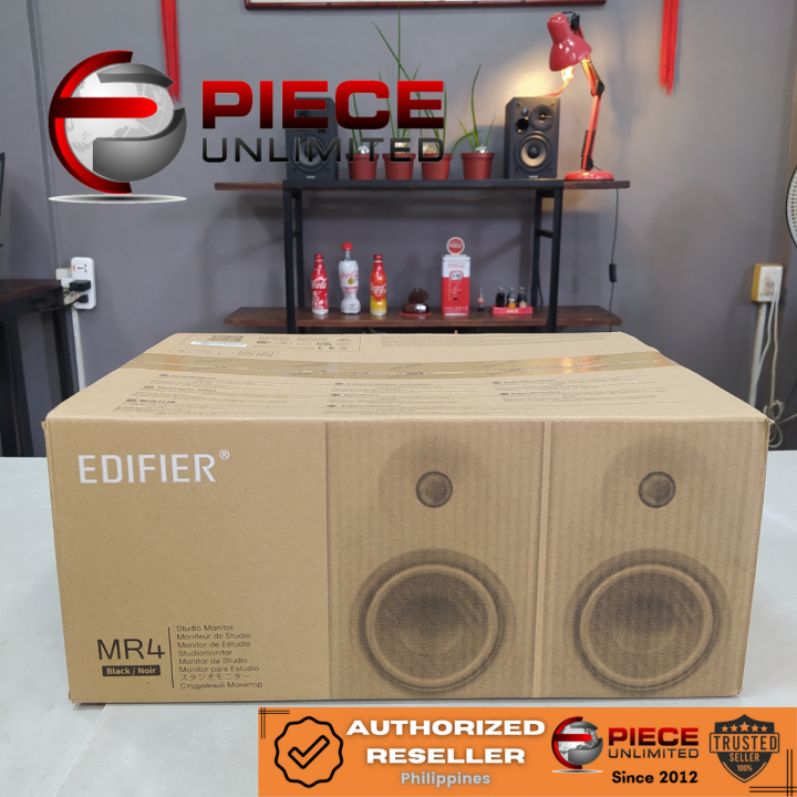 Edifier MR4 Powered Studio Monitor Speakers, 4 Active Near-Field Monitor Speaker - Black (Pair