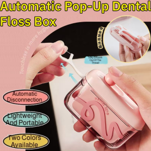 Automatic Pop-Up Dental Floss Box Portable Ultra-Fine Dental Floss Storage Box Storage Case Dynamic Press自动弹出式牙线盒