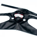 Anime Tokyo Ghoul Kaneki Ken Cosplay Mask Black Leather Zipper Half Face Mask Mask Eye Mask Suit Halloween Party Horror Costumes Props. 