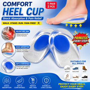 Silicone Heel Gel Pad Soft Insole Absorbs Impact for Sports Relieves Pain From Bone Spurs Protects Heels Massages Feet Wears To Care for Feet