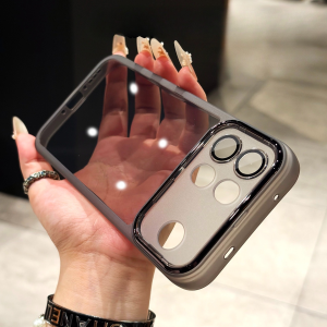 Plating Clear Case for OPPO A7 Pro Max A7Pro 5G Anti-fall Soft TPU Silicone Transparent Phone Back Cover Built-in Camera Lens Film