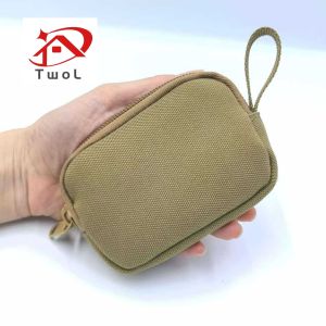 TWOL SHOP stock no.080，1pcs Small Wallet Mini Coin Purse Bluetooth Headset Bag Zipper Coin Purse Card Holder Coin Bag