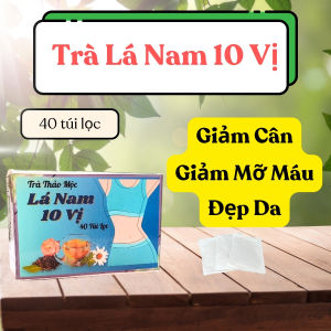 Trà Lá Nam 10 Vị 40 túi lọc giảm cân giảm mỡ máu đẹp da Tra Dong Y Viet