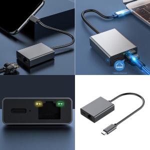 USB tốc độ cao cao C để RJ45 bộ chuyển đổi Ethernet chuyển đổi wifi để dây mạng ổn định 4K streaming Mạng Dongle