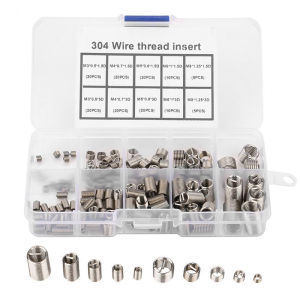 150Pcs Wire Thread Insert Set Size M3 M4 M5 M6 M8 304 Stainless Steel Coiled Wire Screw Thread Repair