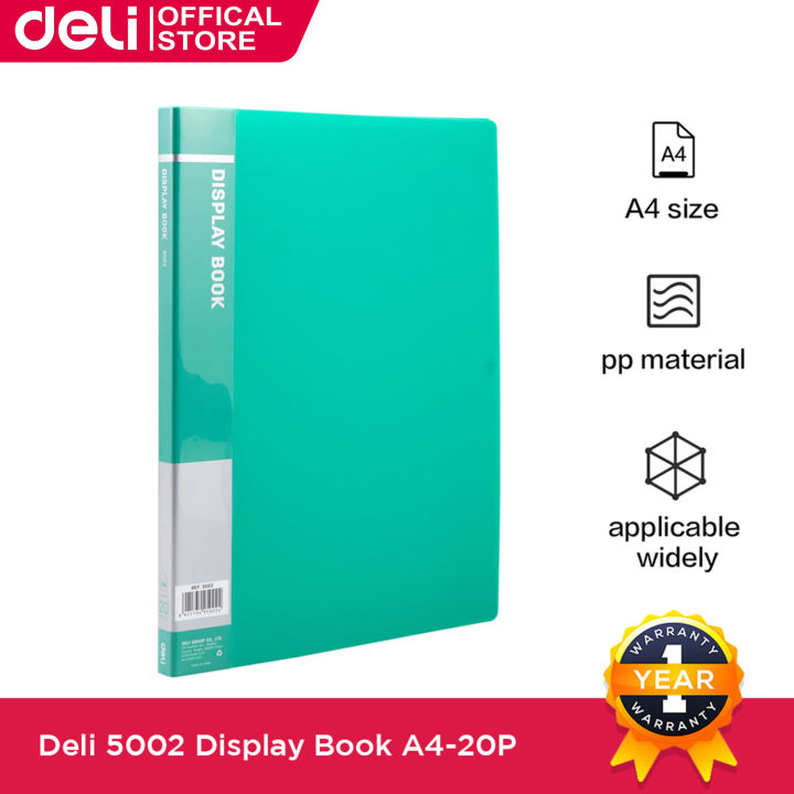 Deli A4 Display Book 20 Pockets E5002 1Pc Lazada PH