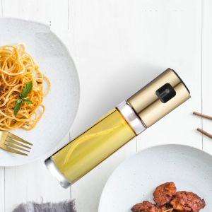 Chai Xịt Dầu Thủy Tinh - Bình Đựng Dầu Ăn Xịt Phun Sương Mịn Cho Đồ Nướng Nồi Chiên Không Dầu 200ML - Bình Xịt Dầu Cao Cấp