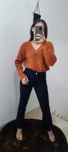 Celana panjang jeans model cutbray X004