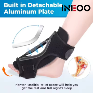 INEOO Adjustable Plantar Fasciitis Night Splint Foot Drop Orthosis Stabilizer Brace Support Night Splints Pain Relief Ankle Support