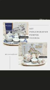 Set Perlengkapan Makan Pempek 8pcs Mangkok+1pcs Piring Teko Mangkok Dan Piring Desain Elegan Perlengkapan Makan Brand Vicenza - Lazada