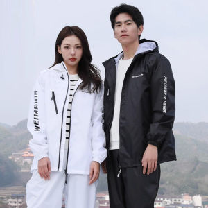Thin Raincoat Set Summer Waterproof Men and Women Rain Coat Pant Suit Outdoor Travel Hiking Motorcycle Cycling Split Rain Wear2026