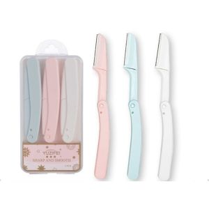 [MALAYSIA READY STOCK] 3pcs/Set Eyebrow Trimmer Shaper Shaver Blade Razor Blades Pencukur Kening可折叠眉刀