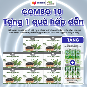 Combo 10 hộp Trà cỏ mực đậu đen túi lọc Goce - 10x80g