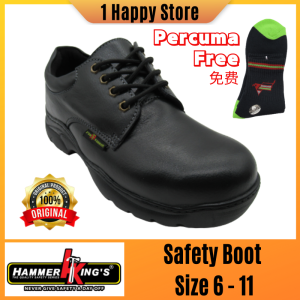 Hammer Kings Standard Safety Shoes 13008 Low Cut Lace-up Steel Toe Cap Leather Working Shoes