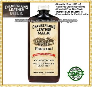 CHAMBERLAINS LEATHER MILK LEATHER CARE LINIMENT NO. 1 – PREMIUM LEATHER CONDITIONER Non Toxic all colours all leathers exotic leather branded leathers