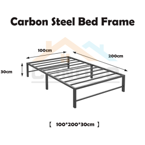 CONOCO Metal Bed Frame Heavy Duty Iron Single/Queen/KingSturdy Rangka Katil Logam Bed Frame Bedroom Furniture Black 鐵架床