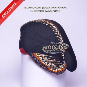 Blangkon Jogja Mataram Royal Quality Motif Kumiter Mas Nitik