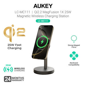 AUKEY LC-MC111 Qi2.2 MagFusion 1X 25W Magnetic Wireless Charging Station (24 Months Warranty)