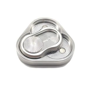 SELLYER Triangle Triangle Rotation Fidget Slider Toys Push Fidget Toys Stainless Steel Triangle Fidget Slider Hand Spinner Slider Fidget Spinner Christmas Gifts