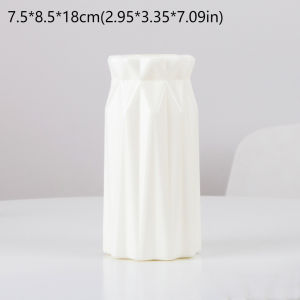 MECOME Imitation Ceramic Nordic Flower Vase Creative Simple Flower Bottle Ins Durable Plastic Flower Pot Home Decoration