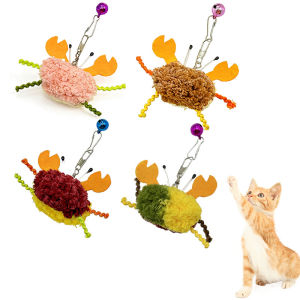 Cat Toys Simulation Crab Plush Cat Toy Interactive Pet Toys For Kitten Cat Toy Replacement Head Cat Stick Cat Supplies