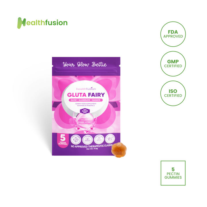 Health Fusion Gluta Fairy 5-Pack Gummies with Marine Collagen Glutathione & Rosehip Extract for Radiant Skin & Whitening Zinc Gummies - Lazada