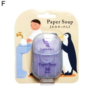 50pcs Paper Soap Scented Slice Sheet Disposable Outdoor Camping Travel Scented Foaming Soap Tablets