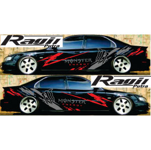 088 Stiker Cutting Variasi Bodi Samping Sedan Vios Accord Cielo City Civic Baleno Dll