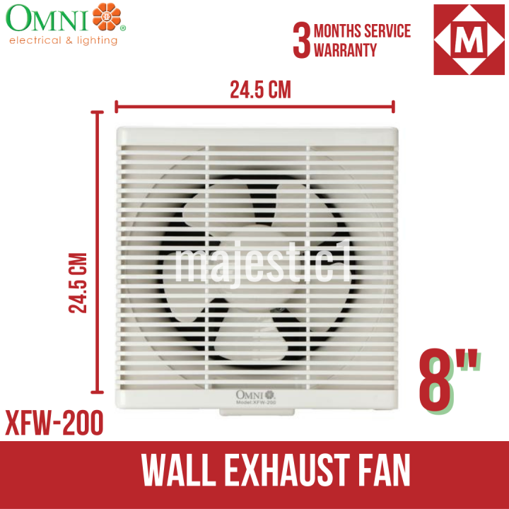 OMNI Wall Mounted Exhaust Fan XFW200 8" Lazada PH