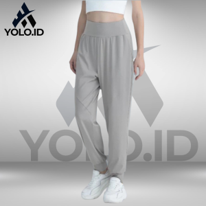 Celana Jogger Pants Wanita Yoga Gym Running Sport Lentur Adem
