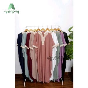 DRES KAFTAN WANITA CERUTY BABYDOLL KOMBINASI PAYET BY TOKO ANFASHA
