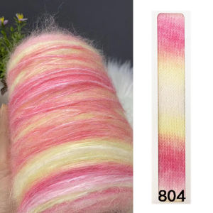 500G/Group High Quality Mohair Rainbow Candy Color Wool Blended Yarn Autumn And Winter Hat Scarf Sweater DIY Knitting Thick Line